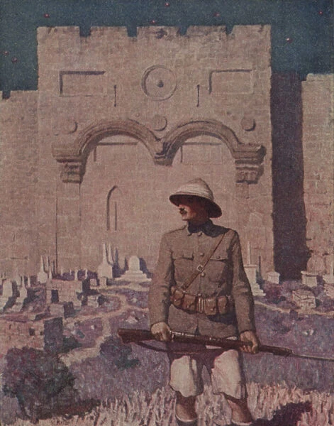 The Walls of Jerusalem (colour litho)