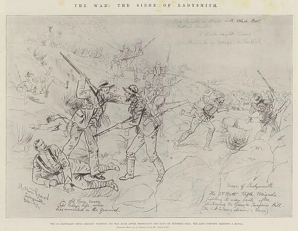 The War, the Siege of Ladysmith (litho)