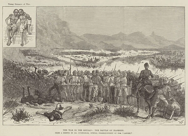 The War in the Soudan, the Battle of Hasheen (engraving)