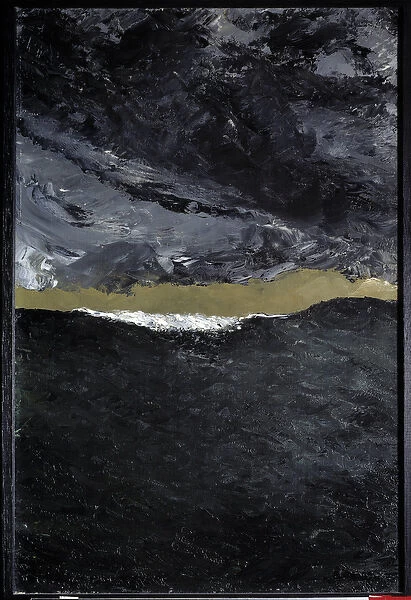 Wave VII. Painting by August Strindberg (1849-1912) Ec. Sued. 1900. Oil on canvas