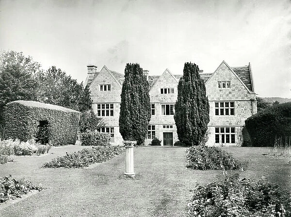 The west front, Wilsford Manor, from The English Manor House (b / w photo)
