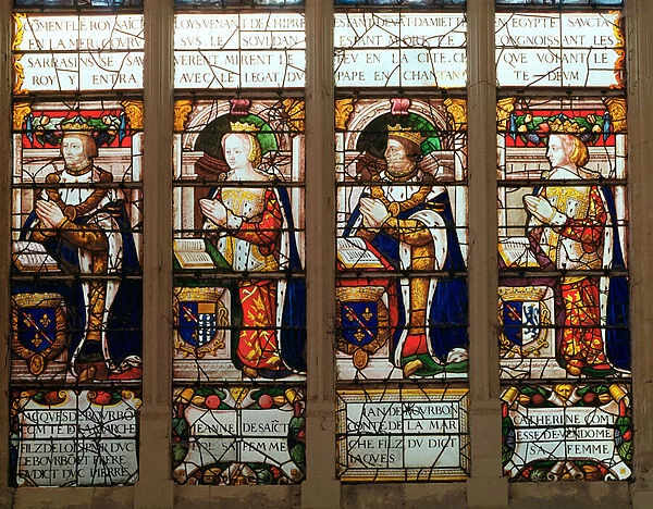 Window depicting Jacques de Bourbon (1315-61) Comte de la Marche