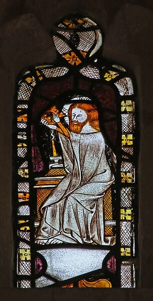 Window Ew depicting God from the Coronation of the Virgin (stained glass)