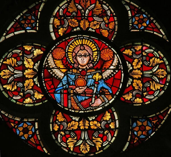 Window w201 depicting an angel (stained glass)