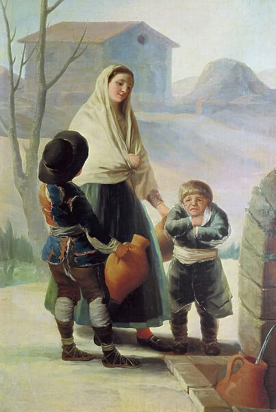 A Woman and two Children by a Fountain, 1786-7 (oil on canvas)