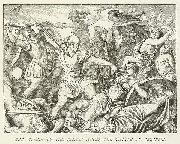The Woman of the Kimbri after the Battle of Vercelli (engraving)