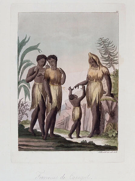 Women of Cazegut en Senegambie - in 'The old and modern costume'by Ferrario, ed Milan, 1819-20