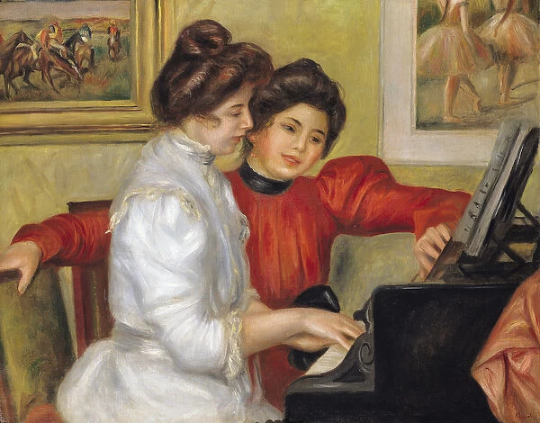 Yvonne and Christine Lerolle at the piano, 1897 (oil on canvas)