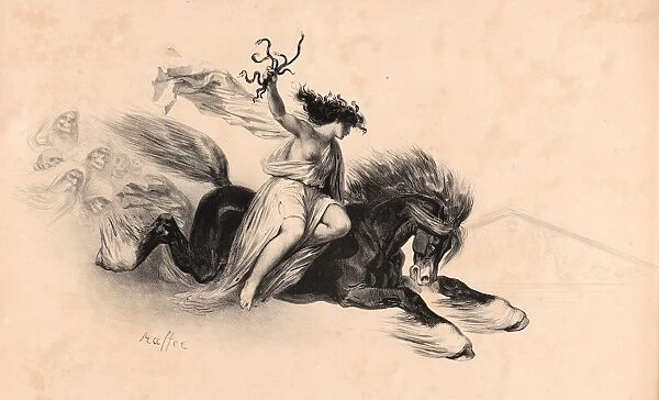 Auguste Raffet (French, 1804 - 1860). Affiche pour la Nemesis de Auguste- Marsielle