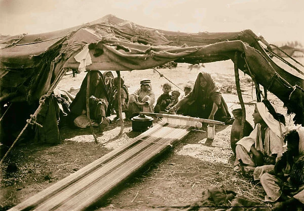 Bedouin woman weaving 1898