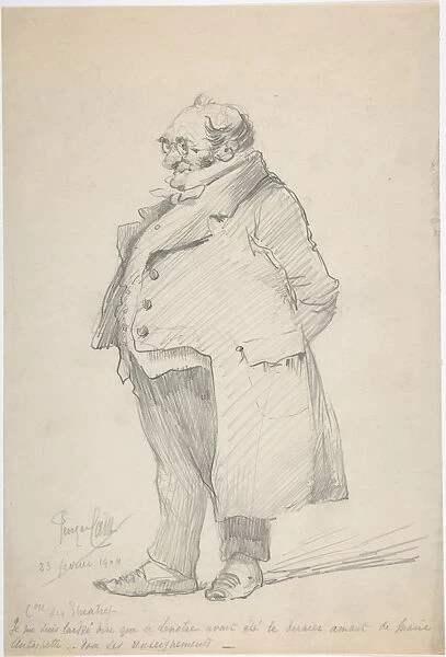 Caricature 1904 Graphite 11 5  /  8 x 7 15  /  16 29. 6 20. 1 cm