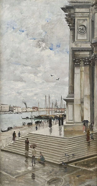 Carl SkAanberg Grand Canal Venice painting 1882