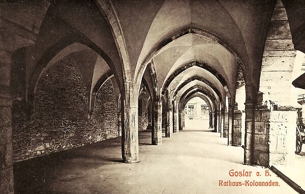 Colonnades Germany Rathaus Goslar 1908 Lower Saxony