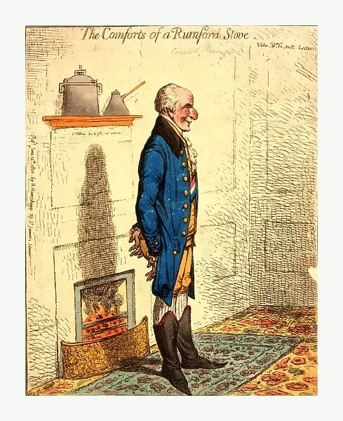 The comforts of a Rumford stove Vide Dr. G-rn-ts lectures  / , Gillray, James, 1756-1815