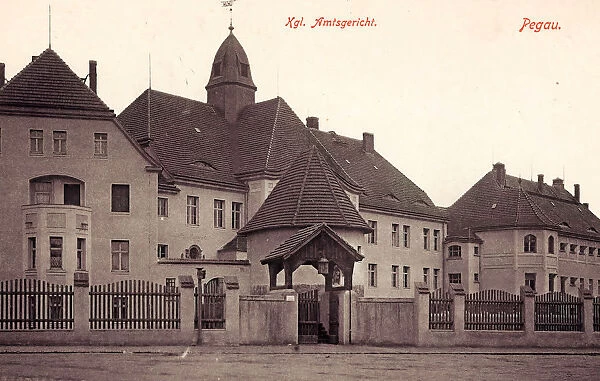 Courthouses Saxony Gates Amtsgericht Pegau 1913