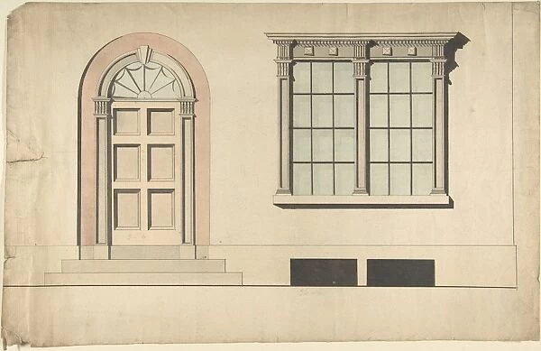 Design Exterior Doorway Window first half 19th century