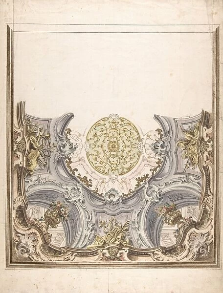 Design Painted Ceiling 1716-81 Drawings Attributed to Giovanni Antonio Torricelli