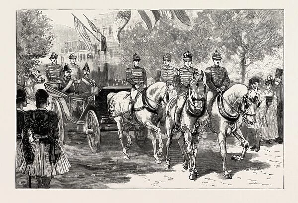 The Greek Royal Wedding, Arrival of the Royal Party at Athens, 1889: the Prince Of