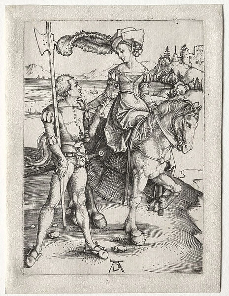 Lady Riding Landsknecht 1497 Albrecht Dürer