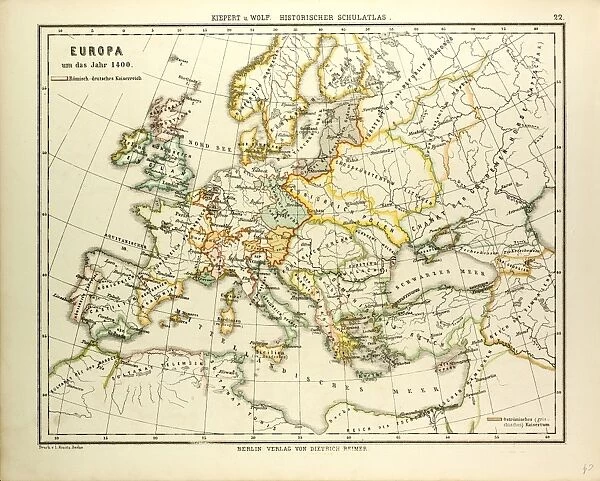 Map of Europe in 1400