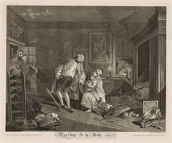 Marriage a la Mode Death Earl 1745 William Hogarth
