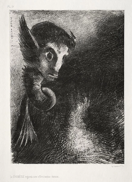 Night Chimera Regards Things Fear 1886 Odilon Redon