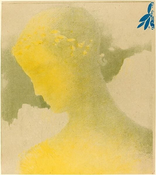 Odilon Redon (French, 1840 - 1916), Ba atrice, 1897, color lithograph on chine colla