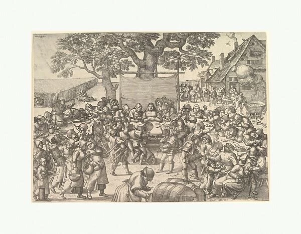 Peasant Wedding 1560 Etching sheet 14 3  /  8 x 20