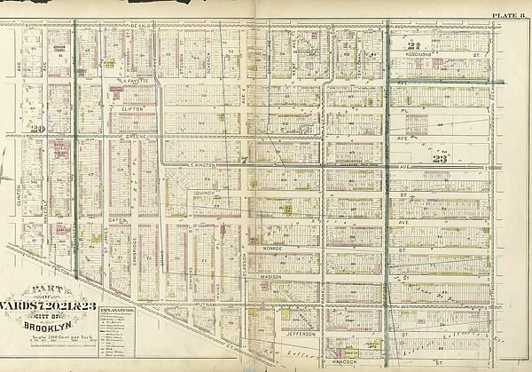 Plate 8: Part of Wards 7, 20, 21& 23. City of Brooklyn