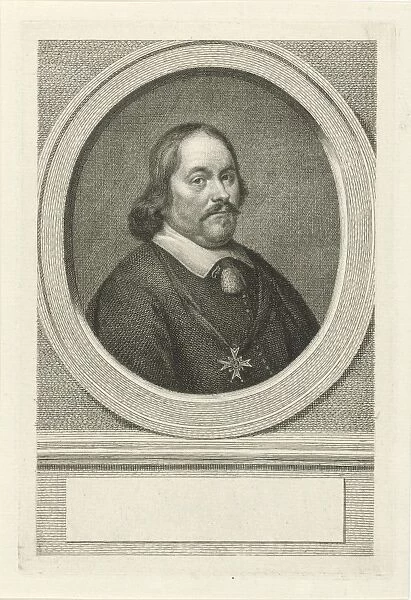 Portrait of Cornelis Lampsins, Jacob Houbraken, 1747 - 1759