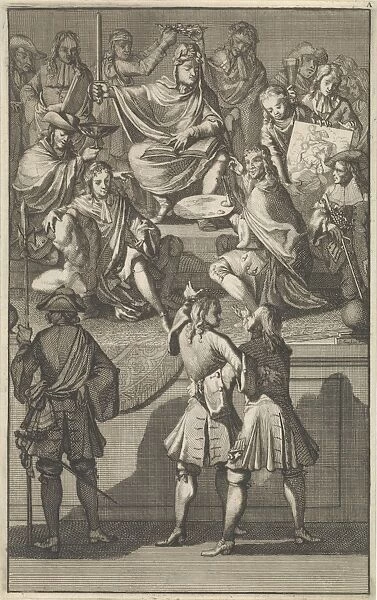 Receipt of Cornelis de Bruyn as a new member of the Bentvueghels, 1674, Caspar Luyken