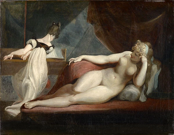 Resting female nude pianist 1799  /  1800 oil canvas