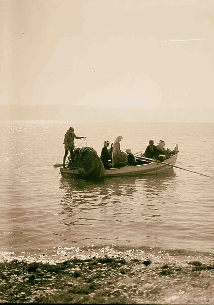 Sea Galilee fishermen toiling nets Fishing boats