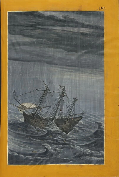 Ship Stormy Sea Georg Strauch German 1613 1675