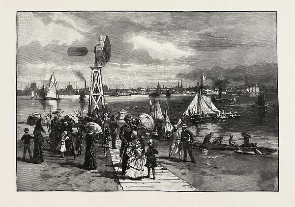 Toronto, from the Island, Canada, Nineteenth Century Engraving