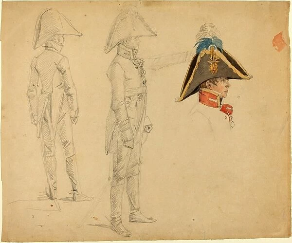 Wilhelm von Kobell (German, 1766 - 1853), Studies of Major von Washington, graphite