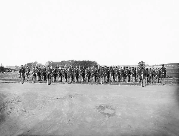 Infantry on parade during American Civil War