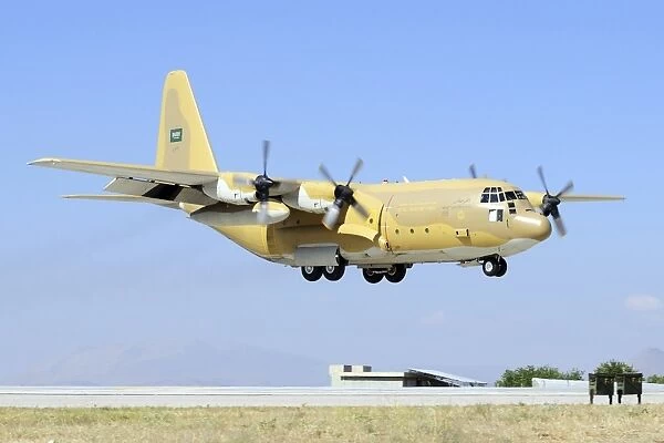 A SRoyal Saudi Air Force C-130H-30 Hercules landing at Konya Air Base