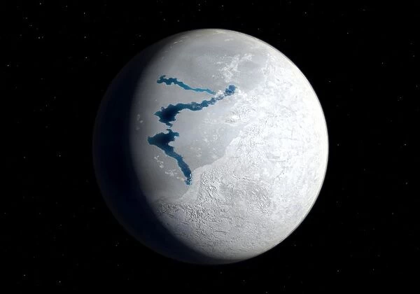 View of Earth 650 million years ago during the Marinoan glaciation