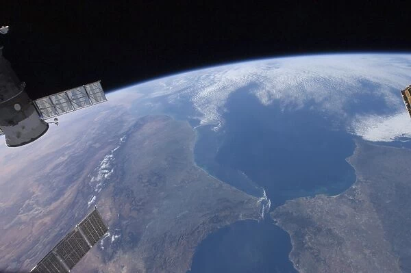 View from space of Morocco and Spain