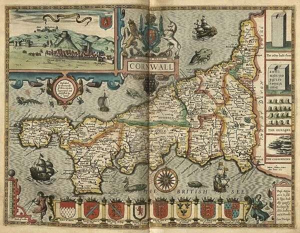 John Speeds map of Cornwall, 1611