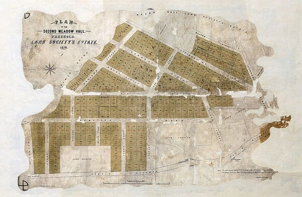 Plan of the second Meadow Hall Freehold Land Societys Estate, 1874