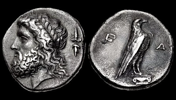 The 107th Olympiad. Obverse: Head of Zeus, Reverse: Eagle. Elis, Olympia, 352 BC