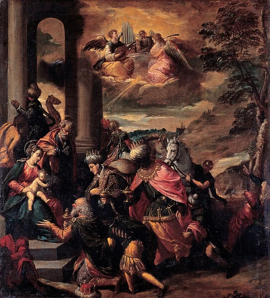 The Adoration of the Magi, 1580. Artist: Scarsellino (Scarsella), Ippolito (1551-1620)
