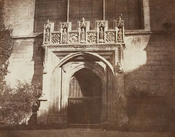 Ancient Door, Magdalen College, Oxford, 1843. Creator: William Henry Fox Talbot (British