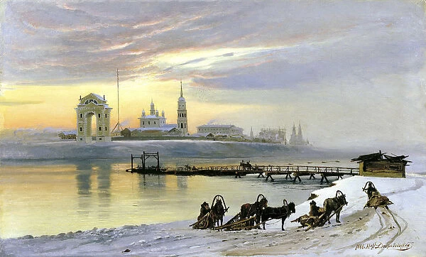 Angara at Irkutsk, 1886. Artist: Nikolai Dobrovolsky