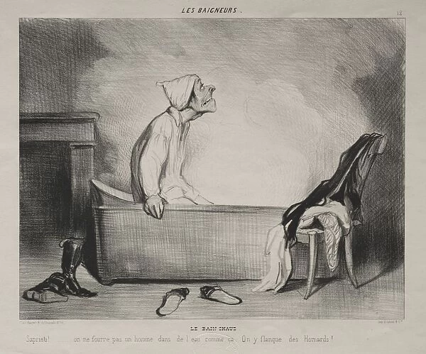 The Bathers, plate 12: The Hot Bath, 28 October 1839. Creator: Honore Daumier (French