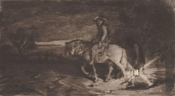 The Cavalier, 1848. Creator: Charles Emile Jacque