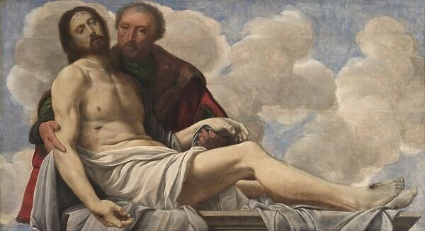 Christ with Joseph of Arimathea, c. 1525. Creator: Giovanni Girolamo Savoldo (Italian, c