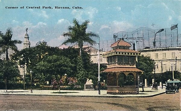 Corner of Central Park, Havana, Cuba, c1910. Creator: Unknown